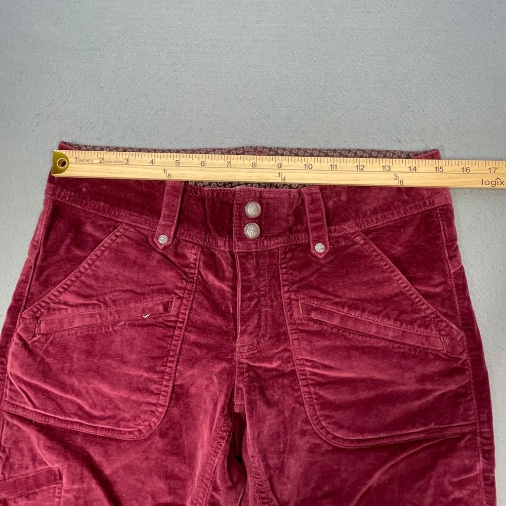 Athleta Cherrywood Burgundy Corduroy Multi-Pocket Straight Leg Pants Women 4 - Picture 3 of 11
